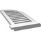 Ekena Millwork Quarter Round Top Right Surface Mount PVC Gable Vent w/ 2"W x 2"P Brickmould Sill Frame, 14"W x 32"H GVPQR14X3203SF - alternate 3